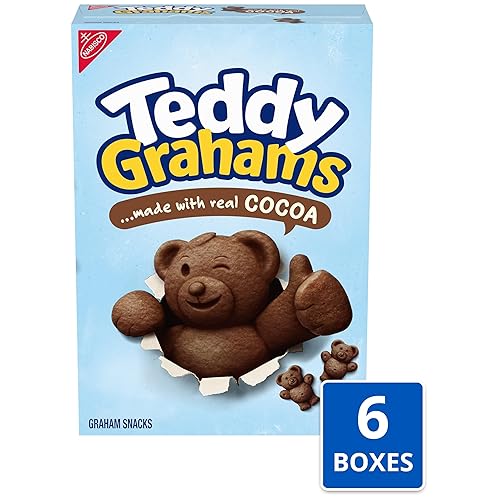 Miniatura 4 de Teddy Grahams Snacks Graham de chocolate, 6 cajas de 10 onzas