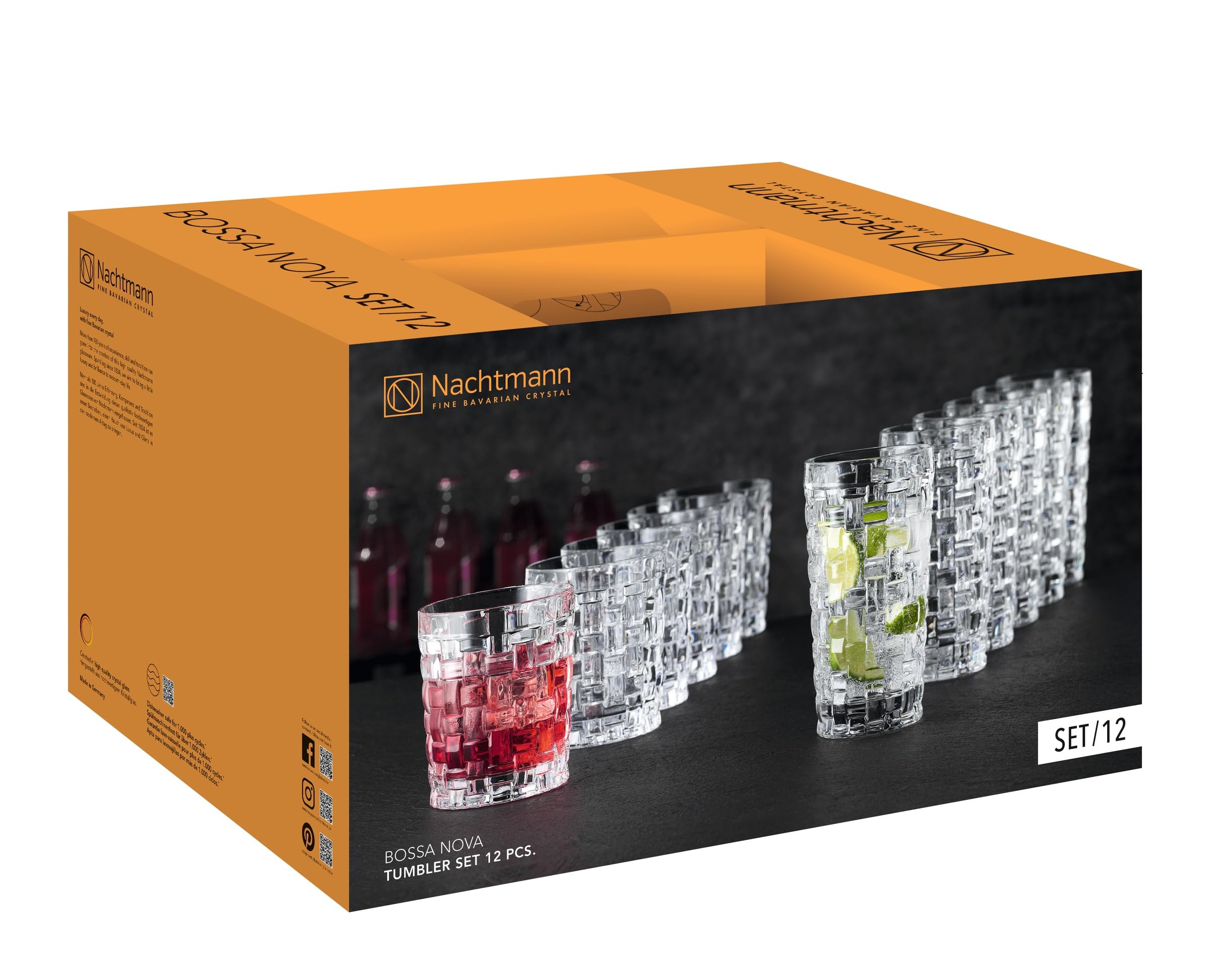 Nachtmann Bossa Nova Drinkware Set - 12 Glasses -6 Nachtmann Bossa Nova Drinkware Set - 12 Glasses -6