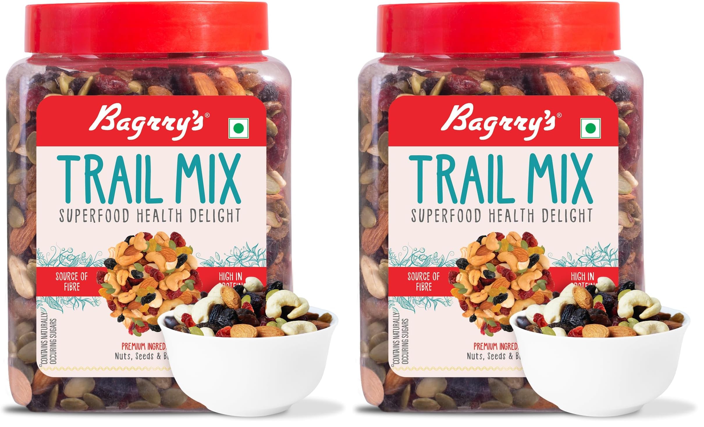 Bagrry’s Trail Mix 1kg | 7 in 1 Superfoods | California Almond | Cashews | Cranberries | Dates | Pumpkin Seeds | Green & Black Raisins | High Protein | Fibre-Rich | Oil-Free | Non-Salted | Healthy Snack for Anytime Energy | Dry fruit mix | Mix nuts | Resusable jar-image-25
