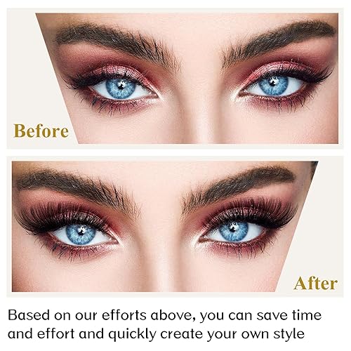 Miniatura 5 de Extensiones de pestañas en racimo B02, 72 racimos de pestañas individuales de megvolumen C D, para bricolaje en casa (NM-C-8-16 MIX)