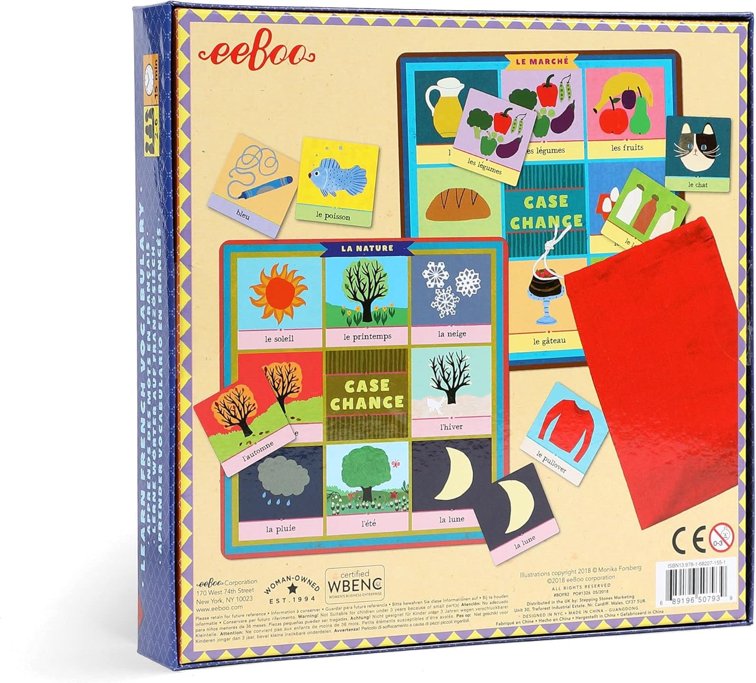 eeBoo: French Vocabulary Bingo for Kids Ages 5+, A Fun Kids Learning Game That Cultivates Conversation & Practicing a New Language
