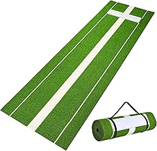 VEVOR 10x3ft Softball/Baseball Pitching Mat with Rubber Mound - Anti-Fade Turf & Anti-Slip Foam Backing, Portable Fastpitch Training Aid for Indoor/Outdoor Practice (Red/Green)