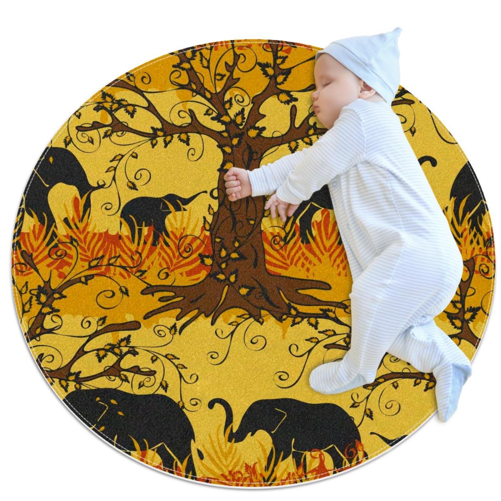 Tapis de salle de bain antidérapant rond 1m protection contre les glissades