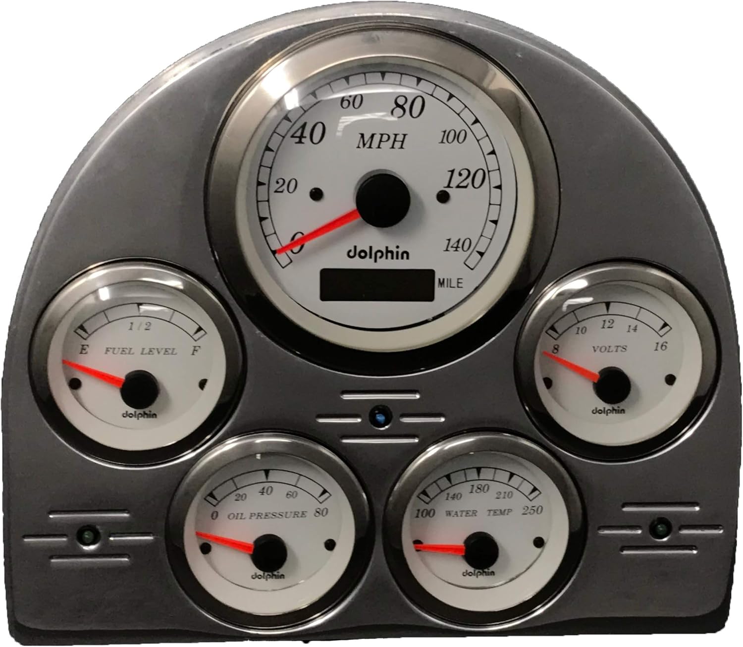 Dolphin Gauges Compatible with 1953 Ford Car 5 GPS Gauge Dash Cluster Panel Set White