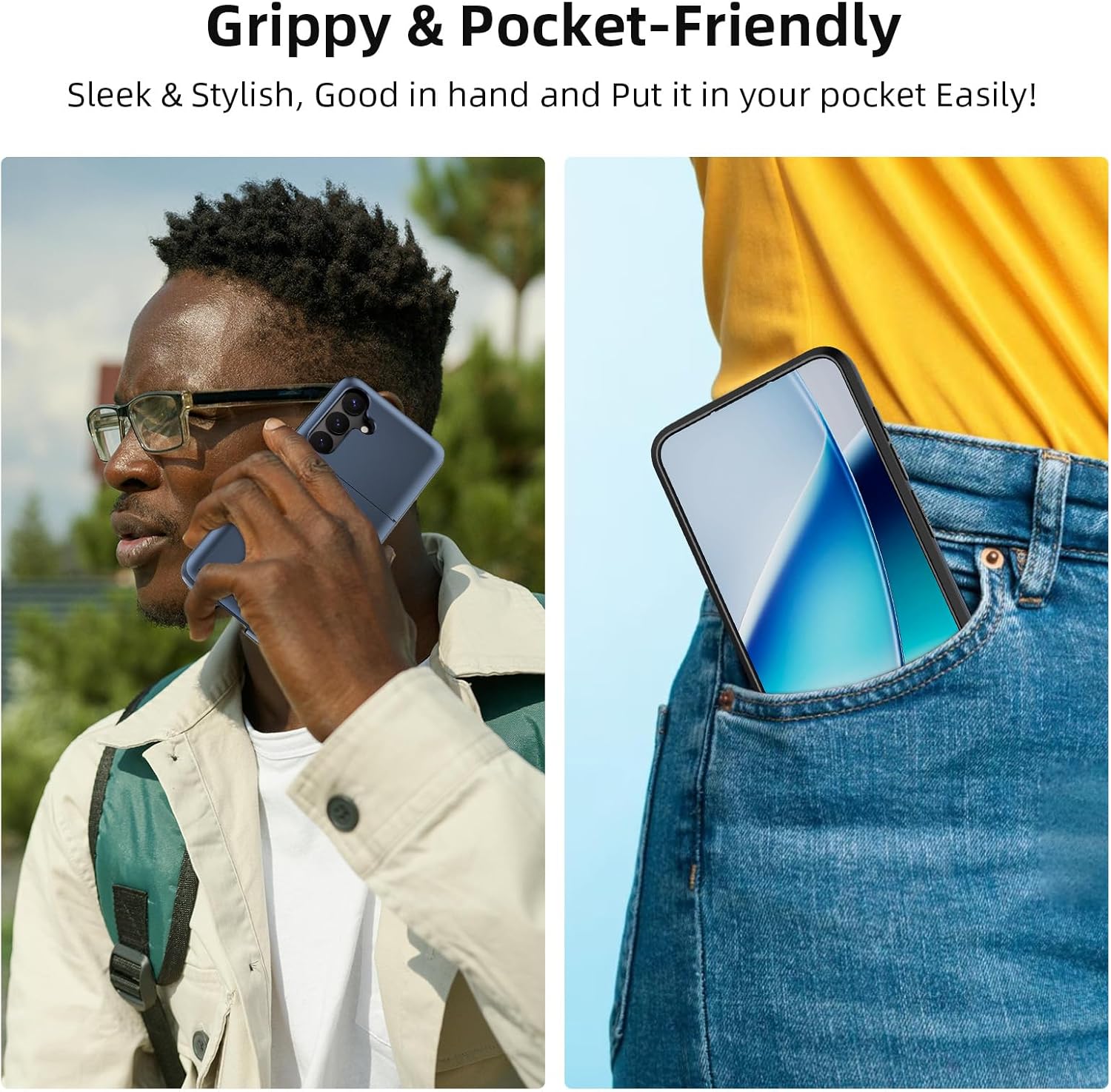 Jiunai for Samsung Galaxy S25 Case, Wallet Card Holder for 2 Cards CC IDs License, Hidden Slide Pocket Protective Wallet Phone Cover Case for Samsung Galaxy S25 6.2'' 2025 Women Men Navy - Image 4