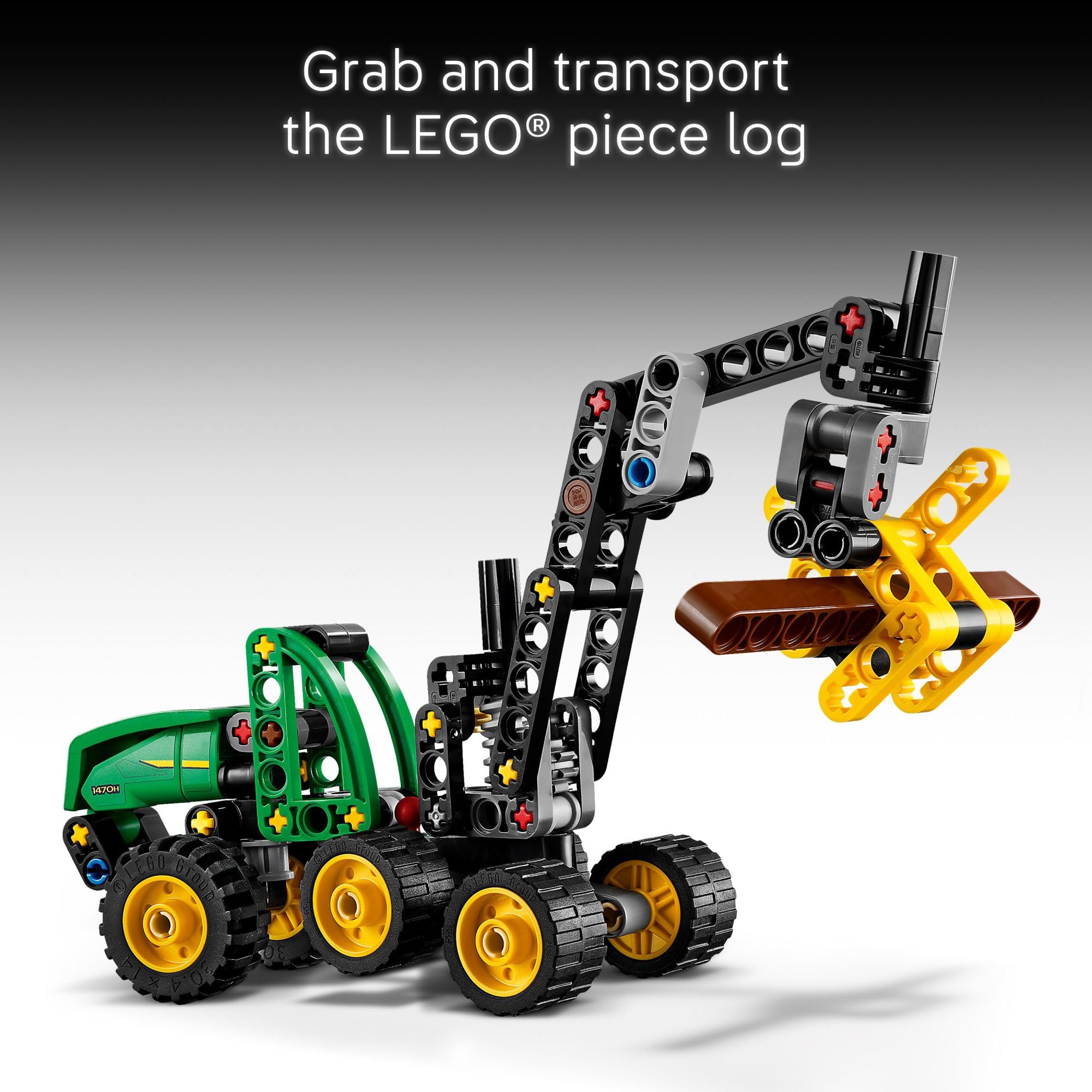 LEGO Technic John Deere 1470H Wheeled Harvester Building Toy for Kids - Heavy Vehicle Playset W/Realistic Suspension & Steering - STEM Toy for Boys & Girls, Ages 7+ - Gift Idea for Birthdays - 42218