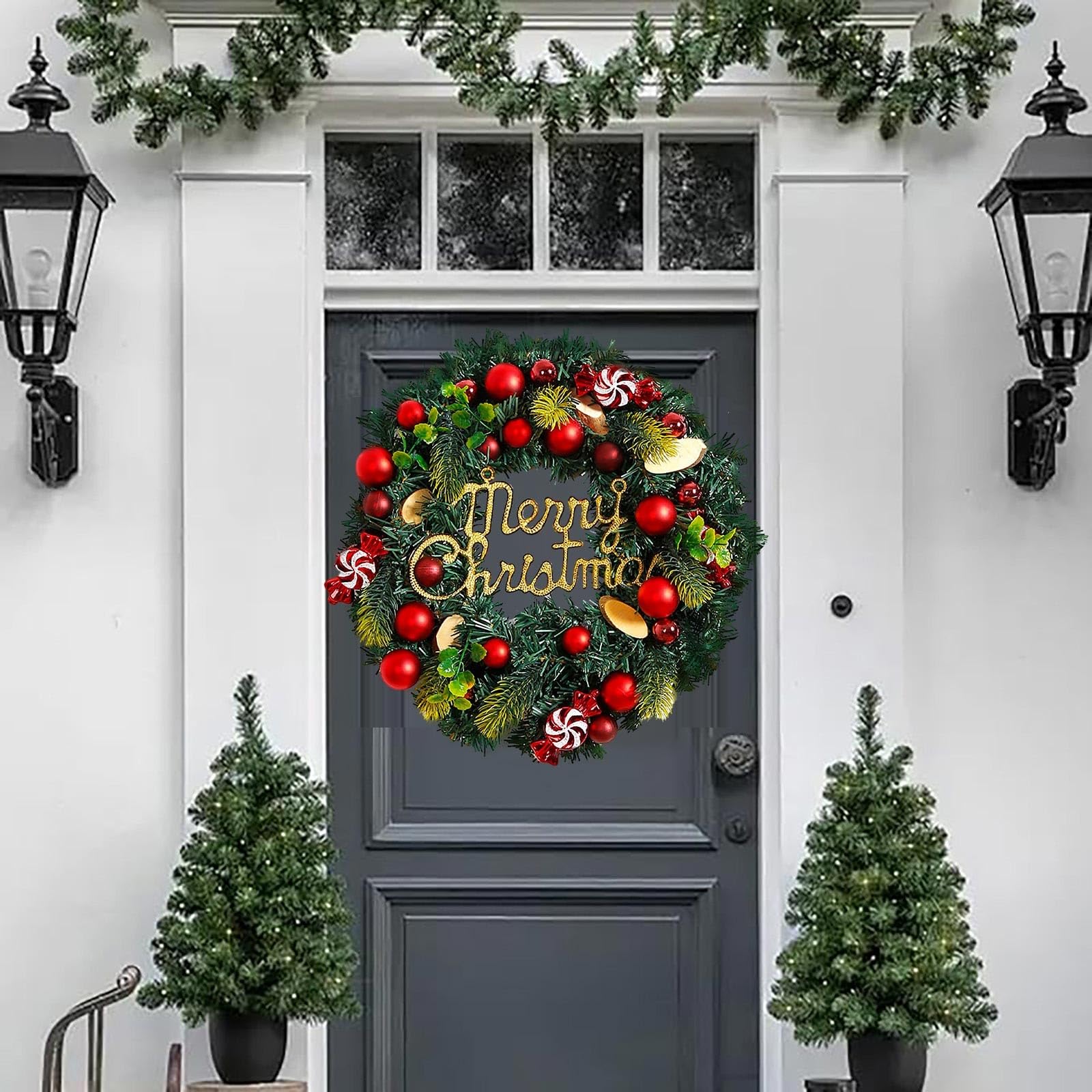 Generico Ghirlanda di Natale Ghirlanda Natalizia Decorazione Natalizia Corona Di Natale Per Camino Oggetti Natalizi Per La Casa