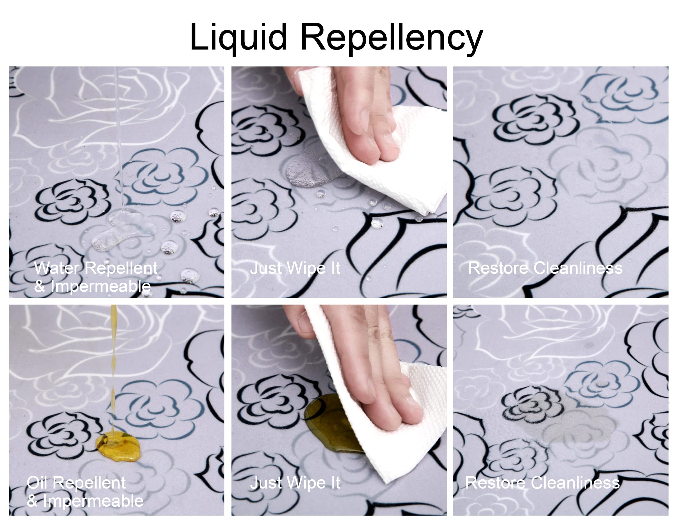 Cosilyt 1/10 Inch Ultra Thin Front Door Mat Rug Indoor Entrance Inside Non Slip, Large Waterproof Rubber Kitchen Rug and Interior Home Washable Door Mat,Floor,Sink,Laundry,Desk, 24"?ù35", Morandi Grey