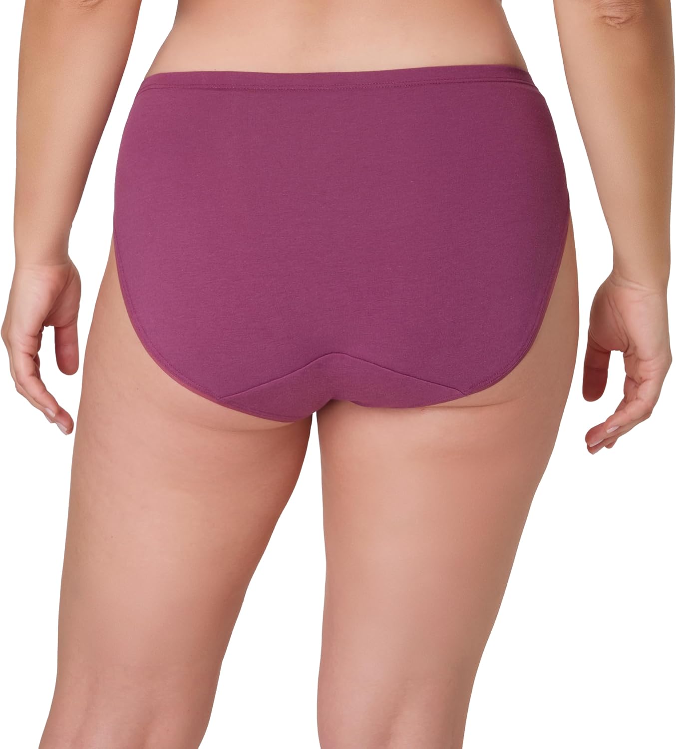 Bali womens Hi-cut Underwear Pack, Lux Cotton Essentials Hi-cut Underwear, Full Coverage Panties, Moisture-wicking, 3-pack - Image 2