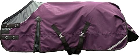 HKM Liberty Coperta per cavalli Bordeaux/Grigio 155 cm
