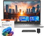 Dell 15 15.6" FHD Business Laptop, Intel Core i7-1355U, 32GB RAM, 2TB Storage(1TB SSD+1TB Docking Station Set), UHD Graphics, Backlit Keyboard, Number Pad, Webcam, Wi-Fi 6, Win 11 Pro, Silver