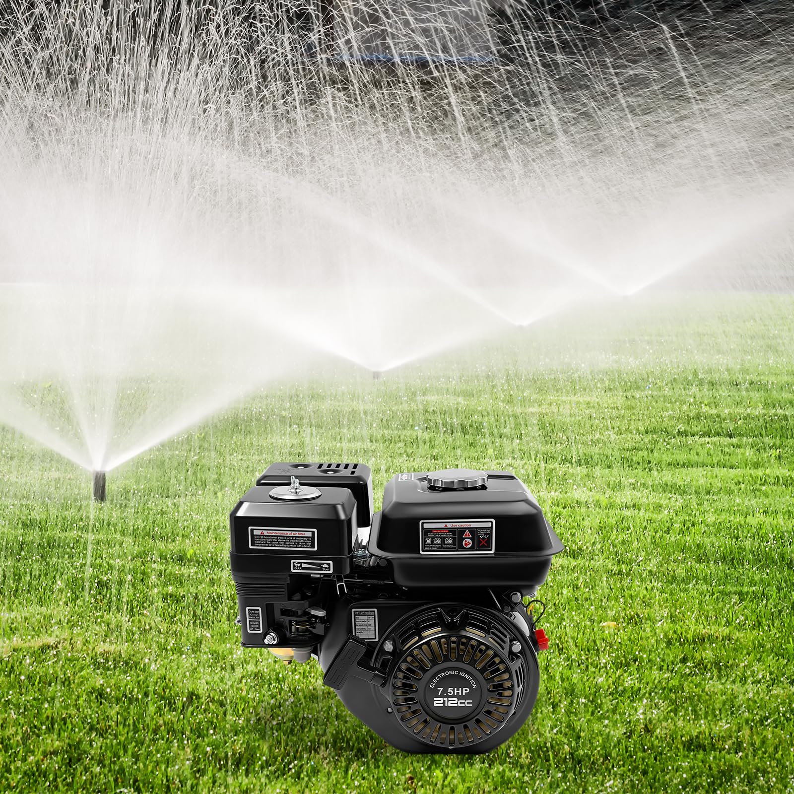 Moteur à essence 4 temps 7,5 CV 212 cc avec 3600 tr/min, moteur monocylindre OHV avec arbre de 20 mm, démarrage manuel, réservoir de 3,6 l, pour kart, générateur et tondeuse à gazon
