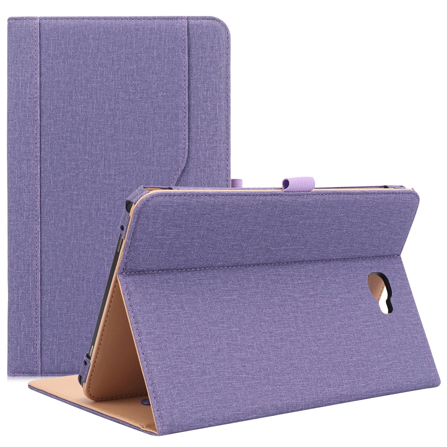 ProCase Hülle Für Samsung Galaxy Tab A 10.1 – Standcover Mit Dokumententasche, Mehreren Neigungswinkeln, Schwarz
