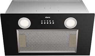 CIARRA Insert Range Hood 20 inch 650 CFM Kitchen Stove Vent Hood with LED Light, 3 Speed Exhaust Fan, Push Button, Black, CAB52913E-N