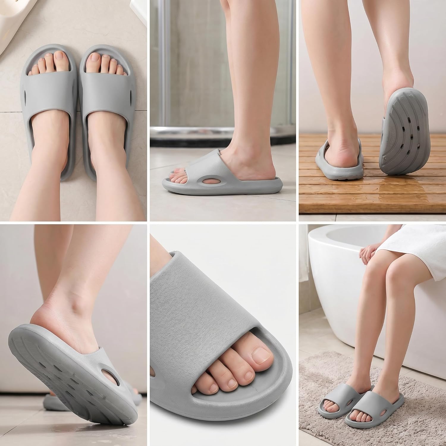 Shower Shoes Quick-Dry Non-Slip Bathroom Slippers for Men & Women,Quick-Dry Non-Slip, Home Slides Dorms, Gym, Pool, Spa, Camping, Beach
