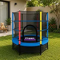 Pula Pula Cama Elástica Trampolim Grande Criança Infantil Adolescente Brinquedo 1.55m Rede suporta 150kg com Rede de Proteção Quina Acolchoada Entrada com Zíper Amarelo/Azul/Rosa - Lojas Tahara
