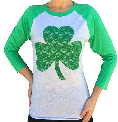 Lace Shamrock 3/4 Sleeve Tshirt (Runs 