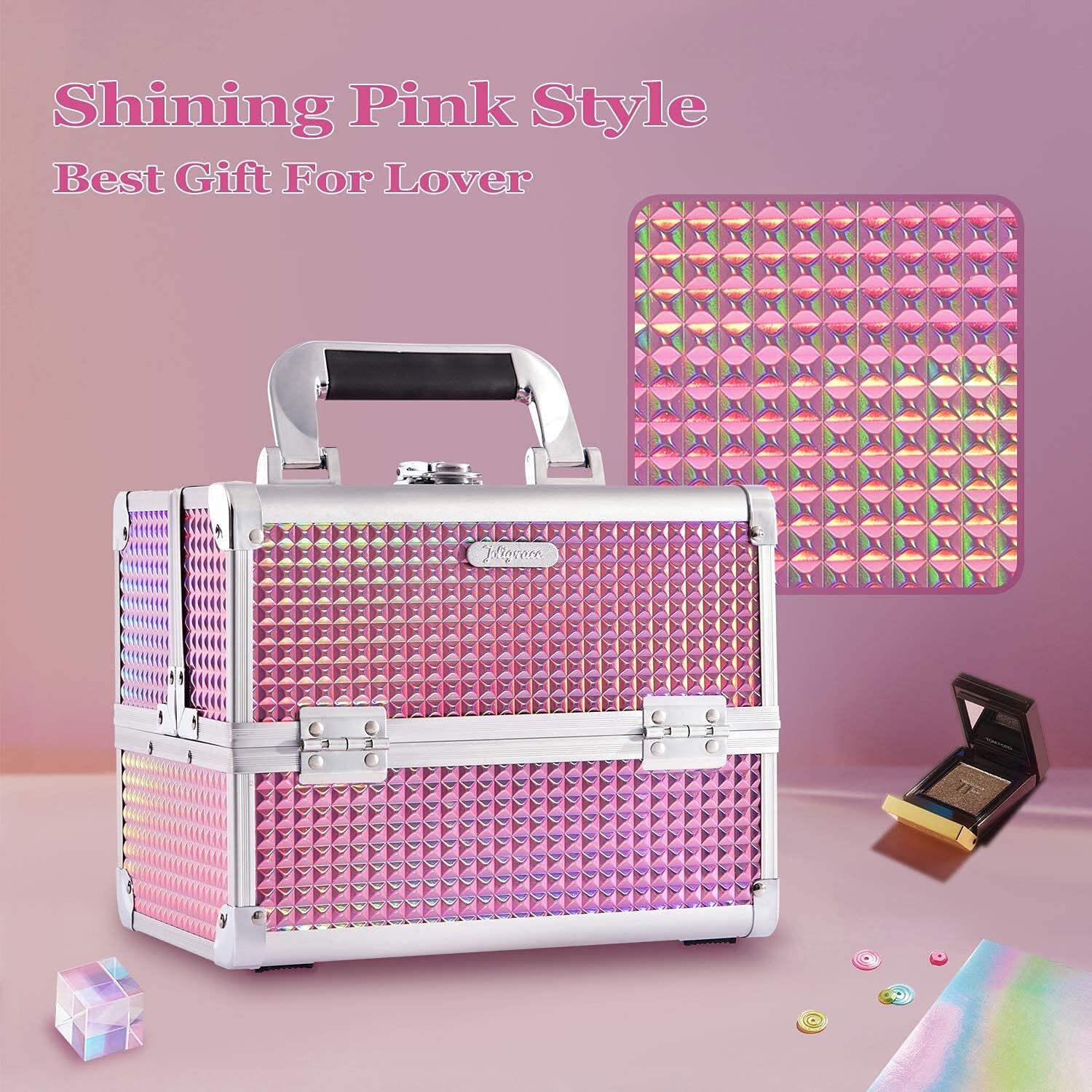 Boîte De Rangement En Plastique Pour Cosmétiques, Mallette De Rangement Pour Bijoux, Maquillage