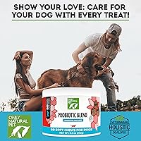 Vista 5 de Only Natural Pet Suplemento probiótico para perros y gatos, fórmula enzimática para la salud digestiva y intestinal, masticables digestivos