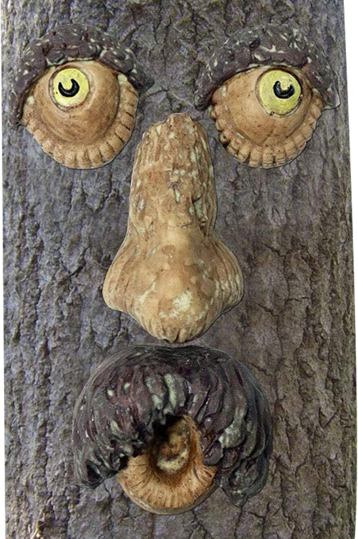 Tree Faces 1 Set Funny Old Man Resin Tree Art Luminous Weather-proof Tree Decor Tree Decorations Outdoor for Yard Garden, Tree Faces