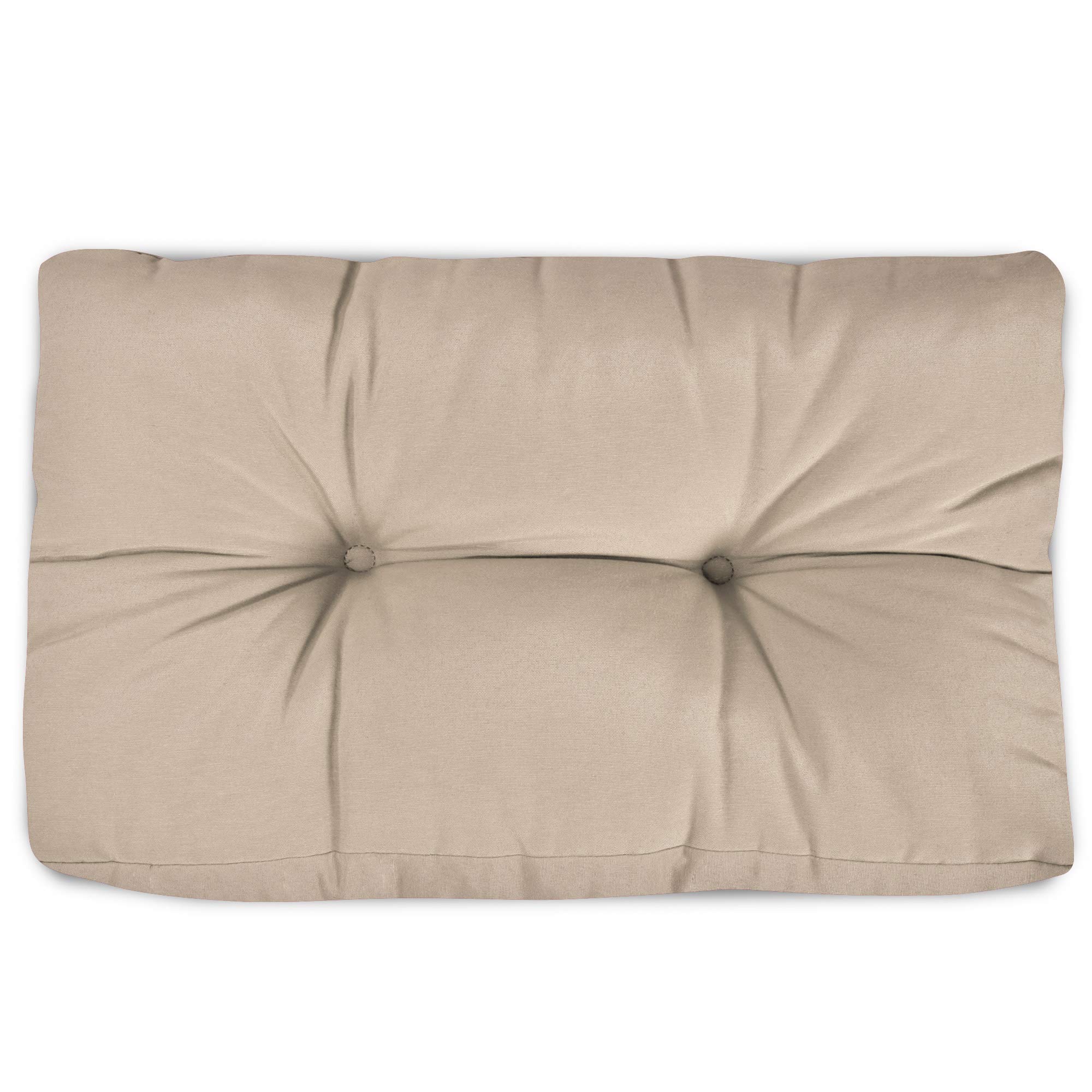 Beautissu 2X Cojines para Palets de Respaldo Silla 60x40 cm Natural - 10 cm de Espesor Cojines Sofa Palets Exterior y Interior - Robustos Cuidado Fácil - Eco Style