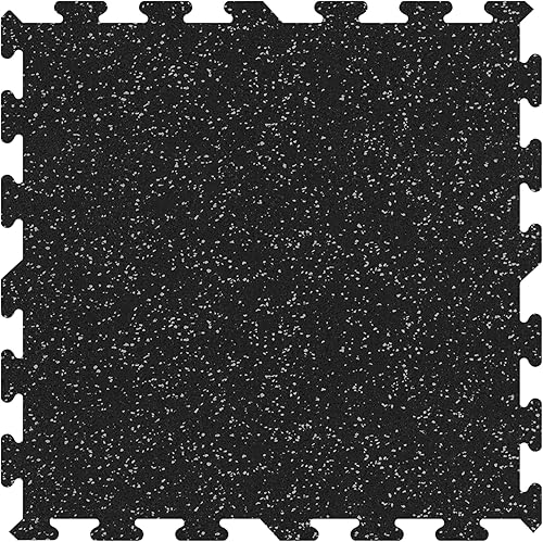 Baldosa de goma IncStores robusta de 8mm, (baldosas de 58x58cmkit de piezas para el suelo) tatami de gimnasio de goma entrelazado, para suelos de