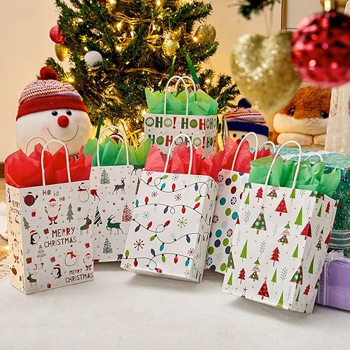 Miniatura 5 de SUNCOLOR Paquete de 30 bolsas pequeñas de regalo de Navidad
