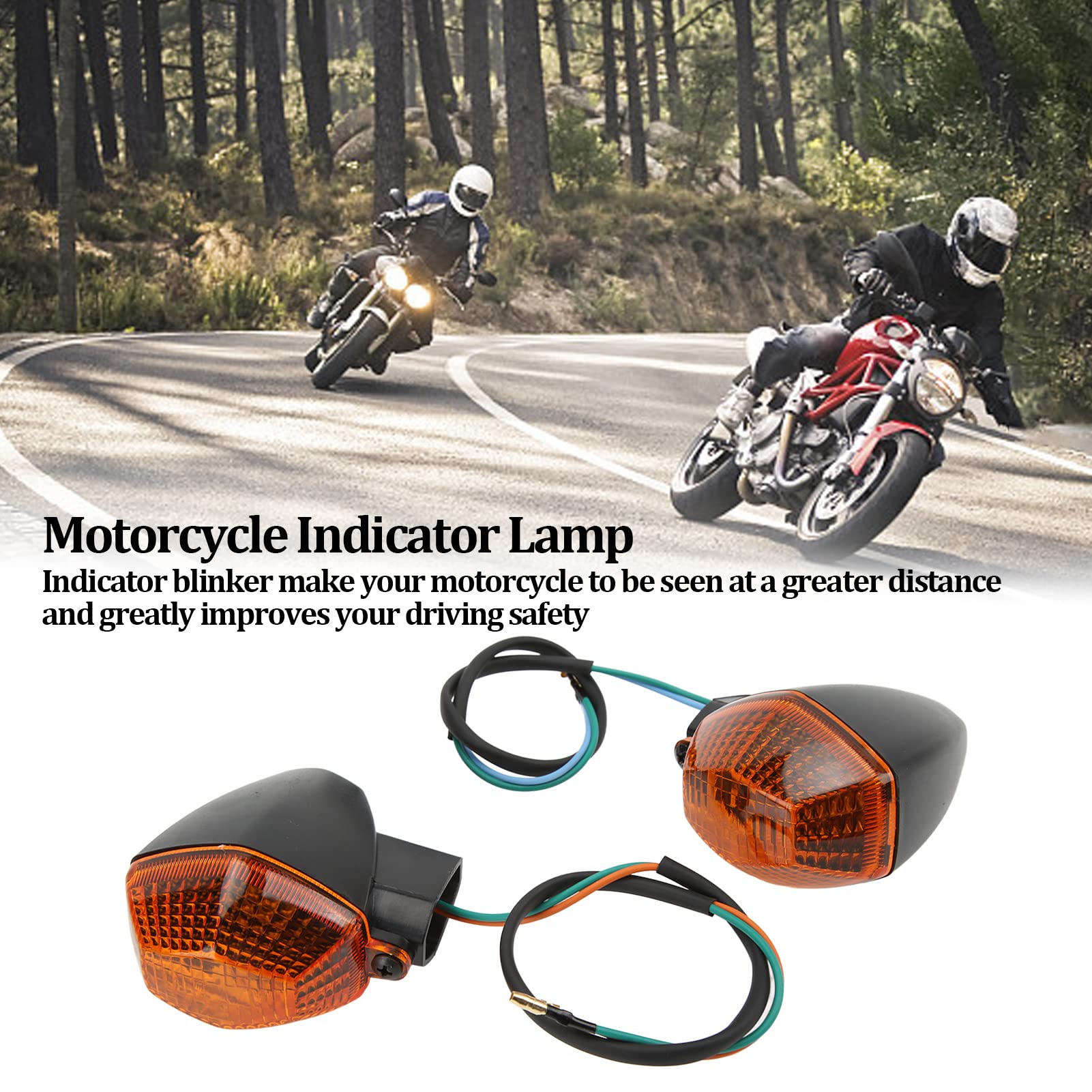 Kierunkowskazy motocyklowe KIMISS, 2 sztuki dla DL 1000 650 VStrom Przednie tylne kierunkowskazy motocykla (ciemnobrązowy)