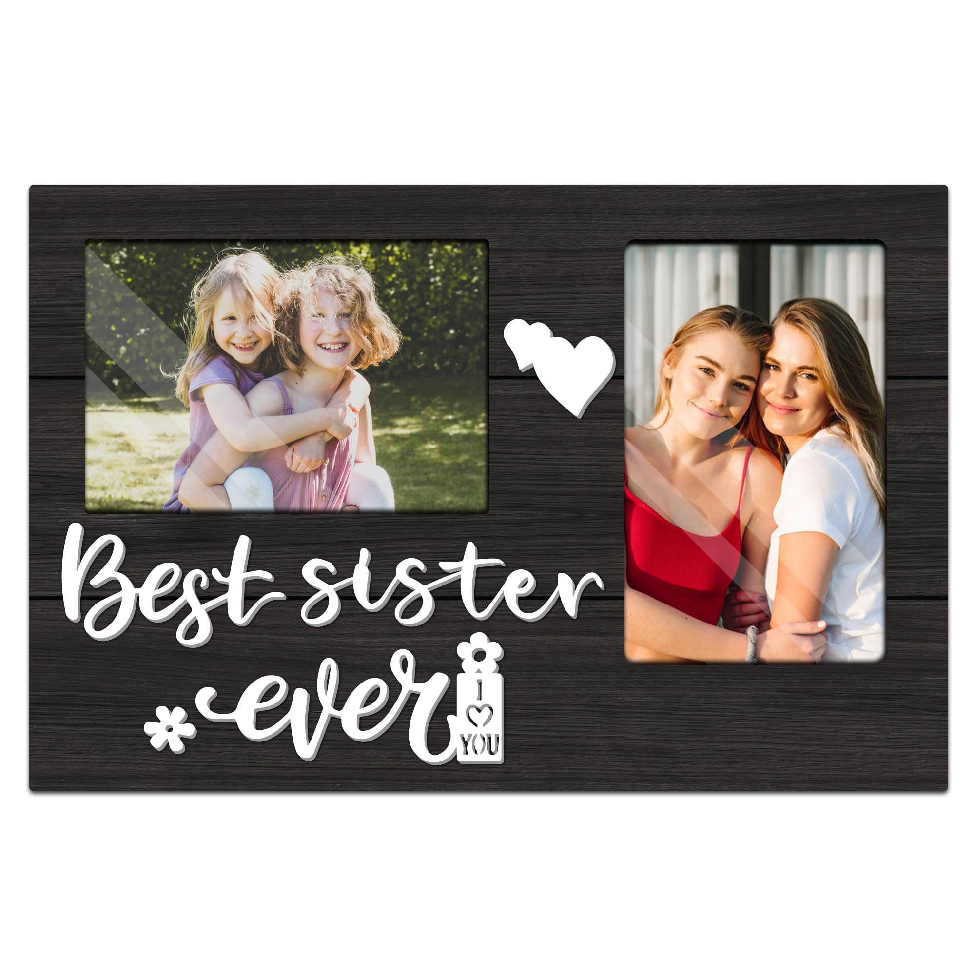 cocomong Mothers Day Sister Gifts from Sister, Gifts for Sister for Mothers Day, Sister Picture Frame Holds 2 4x6 Inches Photos