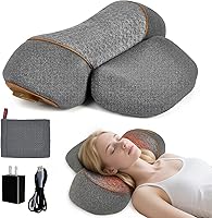 Vista 1 de 3-in-1 Rechargeable Neck Massager Pillow with Heating & Traction - Deep Tissue Pain Relief, Shoulder & Necks Hump Corrector for Women, Gift for