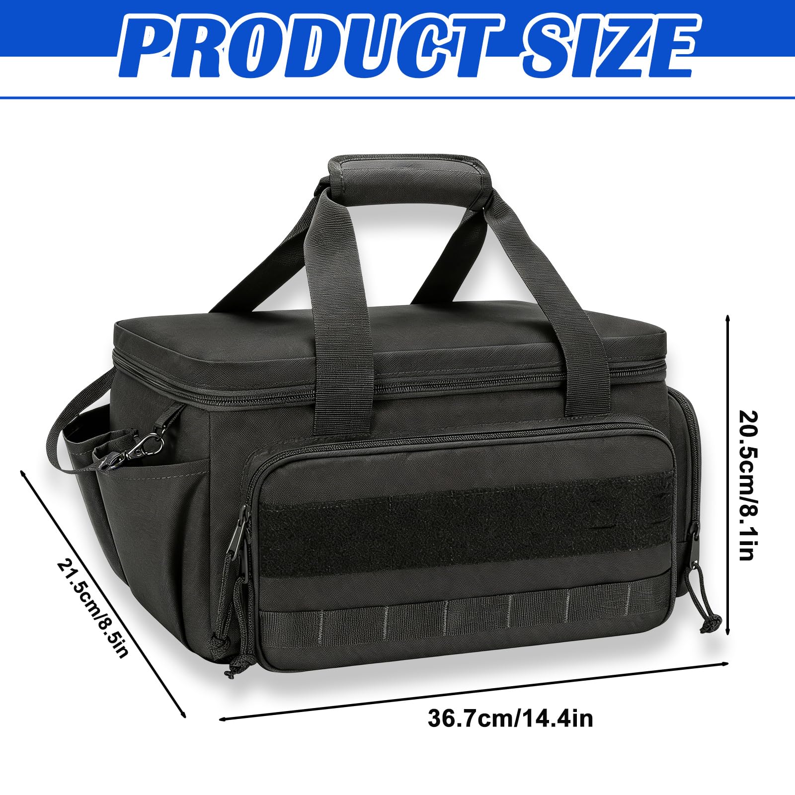 Werkzeugtasche Groß, 36.7 x 21.5 x 20.5cm Werkzeugtaschen Elektriker mit Rutschfestem Dick Gepolstertem Boden, Werkzeugtasche Klein Multifunktionale Arbeitstasche für Heimwerker Handwerker Schreiner