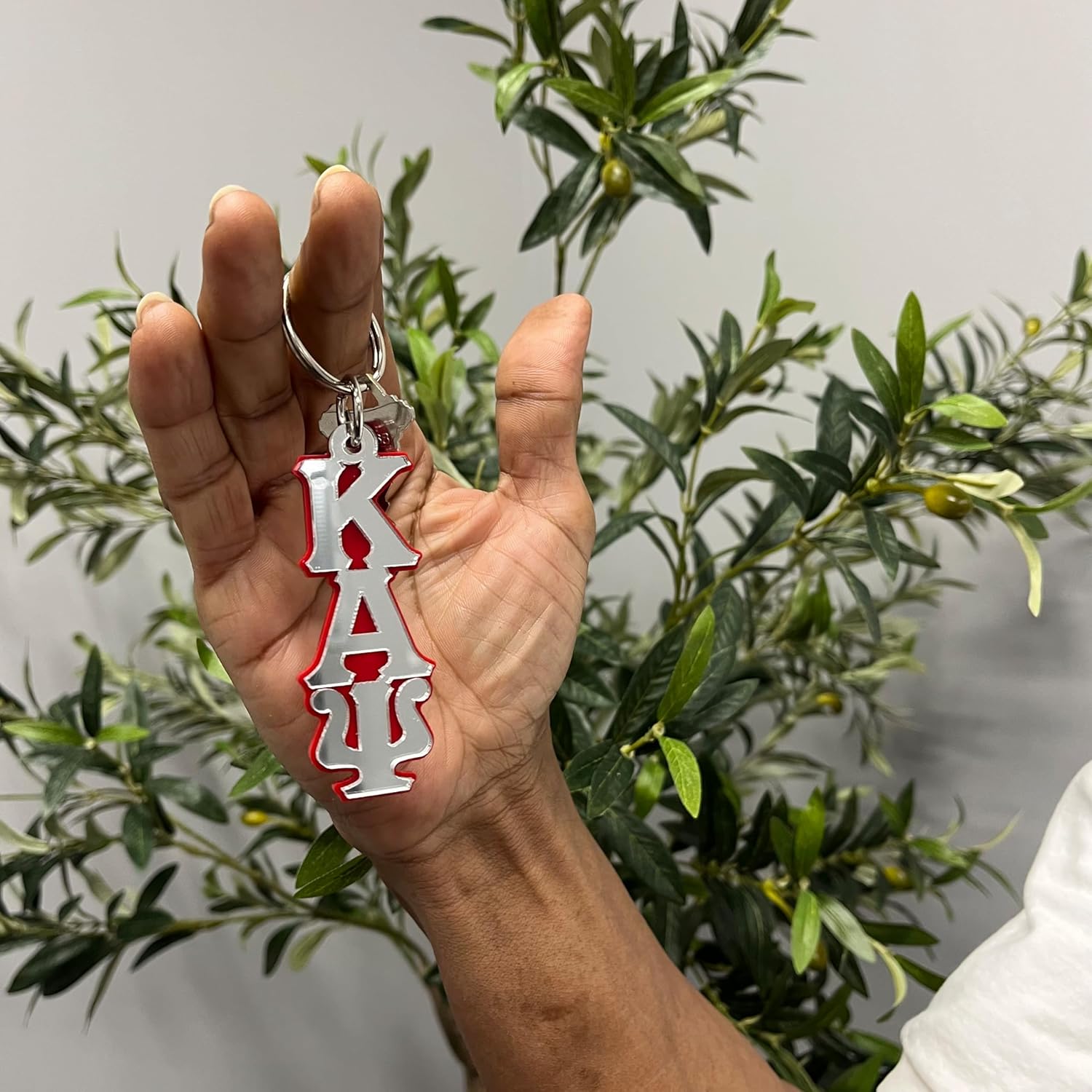 Desert Cactus Kappa Alpha Psi Keychain Acrylic Mirrored Decorative KAP Car Keys Holder