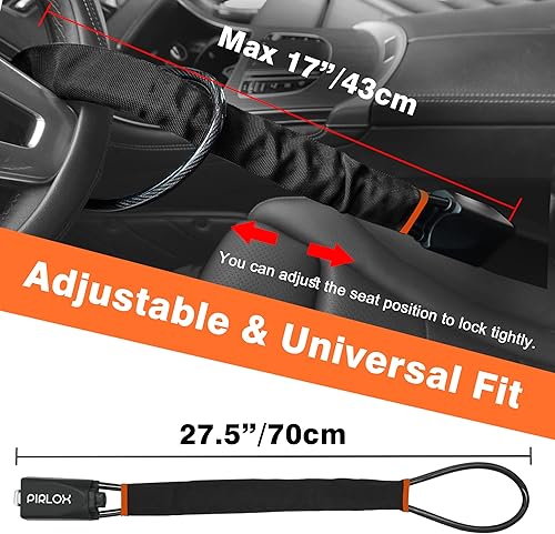 Miniatura 2 de Cerradura de volante dispositivo antirrobo cerraduras de volante para automóviles cerradura de bolso seguridad de automóvil para la mayoría de