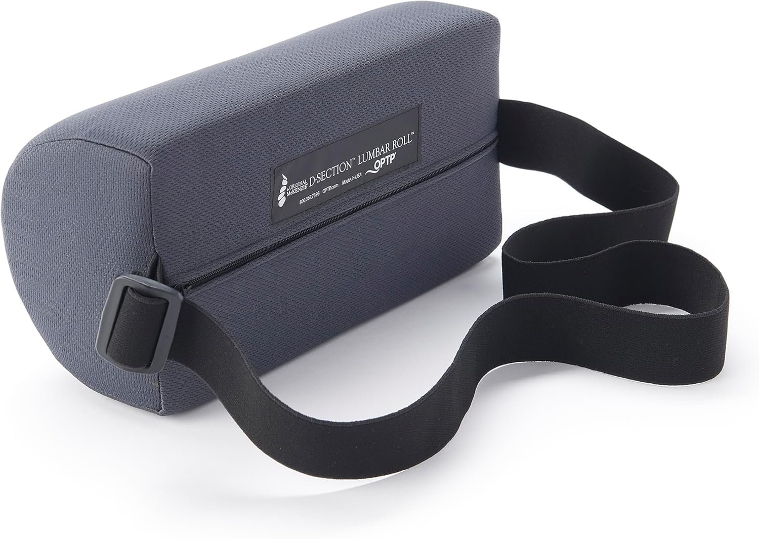 OPTP The Original McKenzie D-Section Lumbar Roll – USA-Made Low Back Lumbar Support Pillow for Office, Back Pillow for Car and Travel. The Preferred Lumbar Pillow of Physical Therapists. Standard Packaging