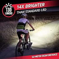 Vista 2 de Energizer Bike Light, 130 Lumen, Weather Resistant Clip Light for Bicycles, Batteries Included