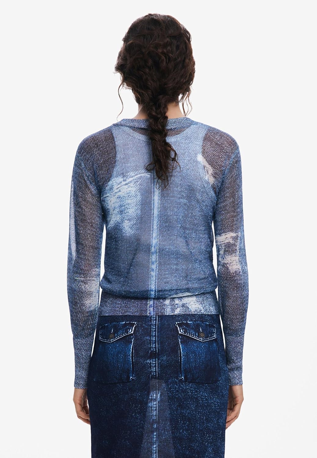 Desigual Women's Denim-Effect Sweater