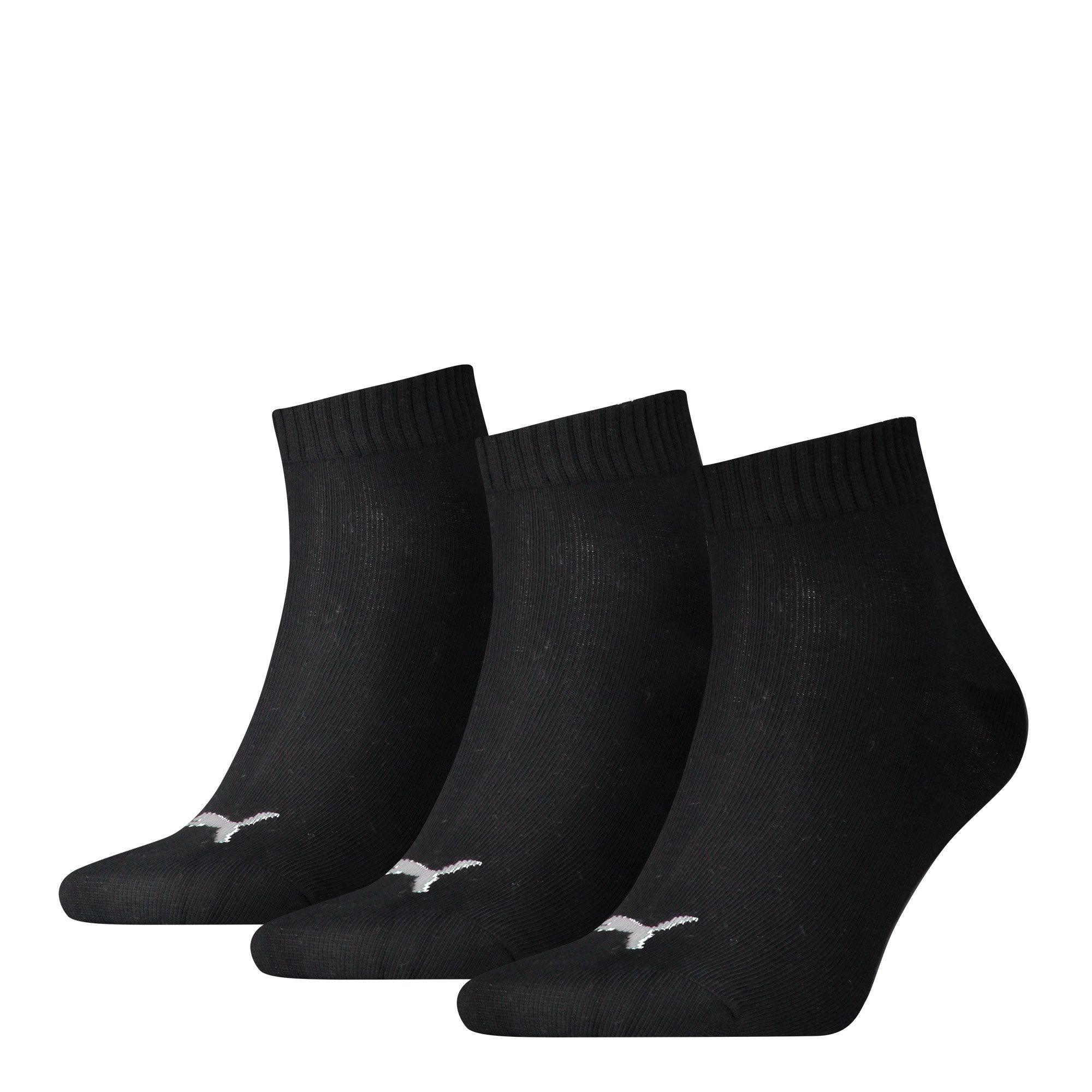 Puma Quarters 3 Paar Sneakersocken, 200-Schwarz-3, 43 / 46 - 18 Paar Vorteilspack