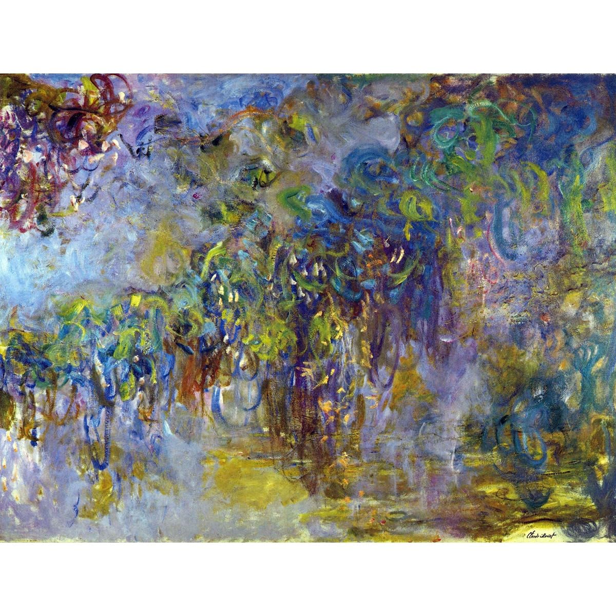 Toile Glycine Monet impression décoration murale grand format