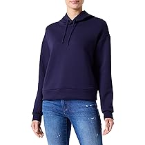 ONLY Onplounge Hood LS Swt Noos Felpa con Cappuccio da Donna, Blu Oltremare, M