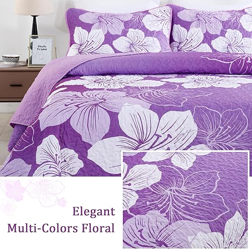 Miniatura 149 de DJY Juego de edredón de 3 piezas, tamaño Queen, con patrón floral amarillo, elegante colcha bohemia con 2 fundas de almohada, juego de ropa de cama