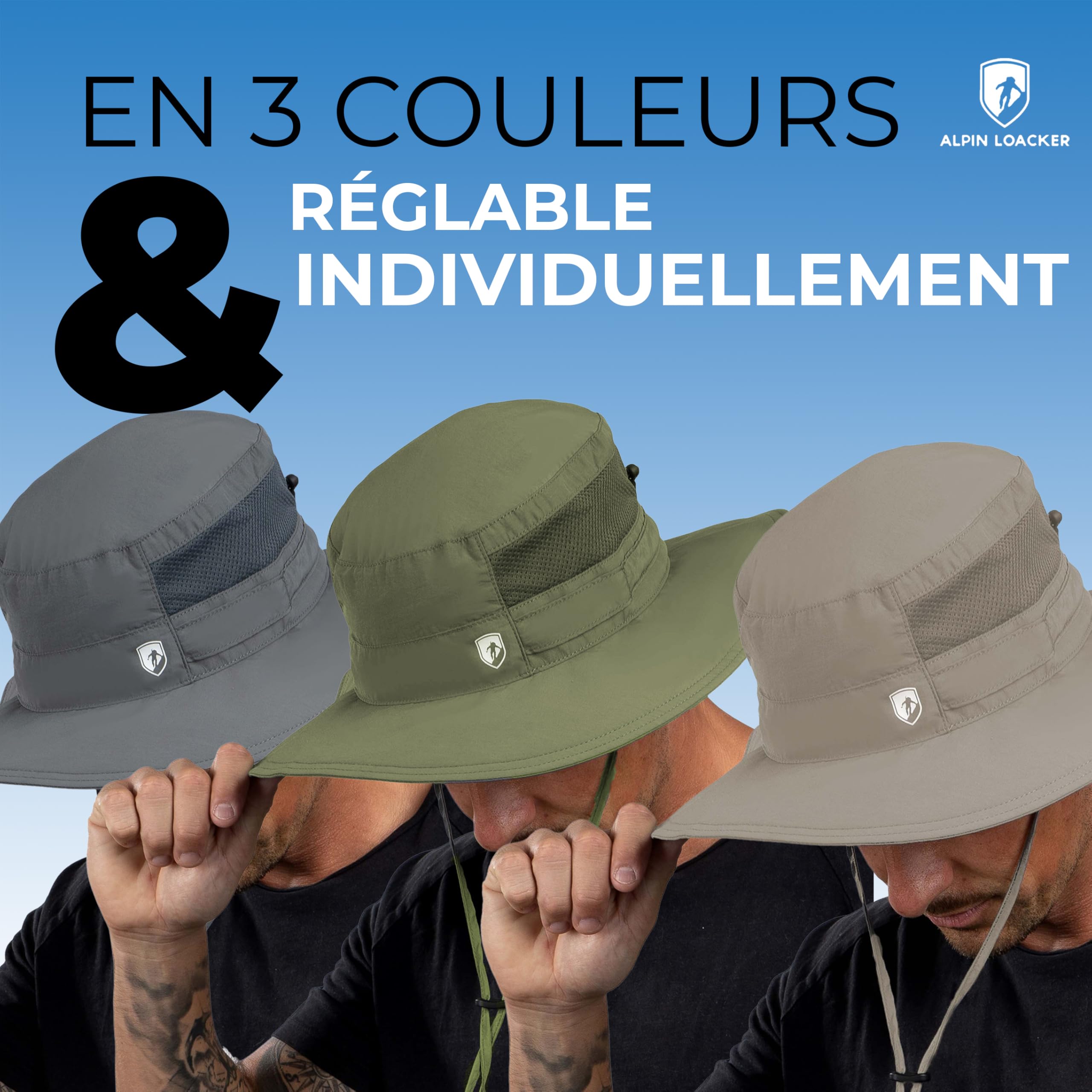 ALPIN LOACKER Chapeau de Soleil d'extérieur avec Protection UV de randonnée de qualité supérieure pour Les Sports de Montagne et de
