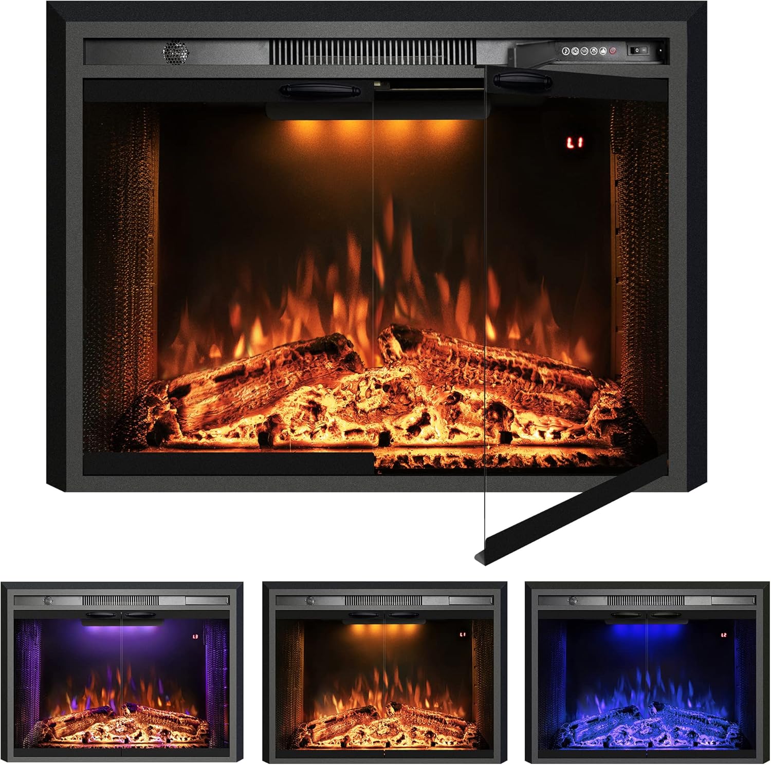 Buy Velaychimney 30 Inches Electric Fireplace Insert, 750W1500W