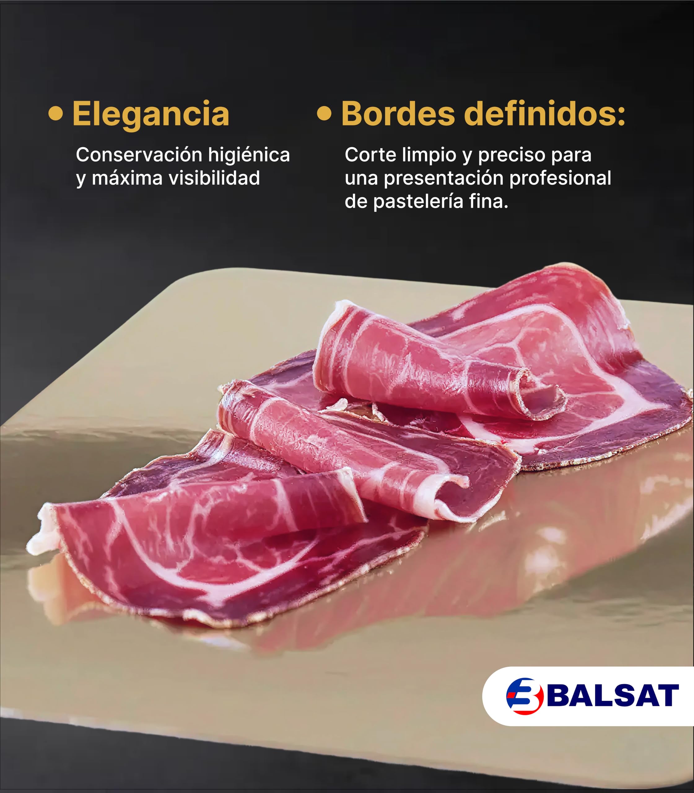 BALSAT Paletinas Cartón Reversibles Plata/Oro 15x21, 20x21 y 25x21 cm – Presentación de Embutidos, Salmón y Alimentos – Rígidas para Bolsa Alimentaria y Envasado al Vacío – Pack 100 Unidades (15x21) - 3