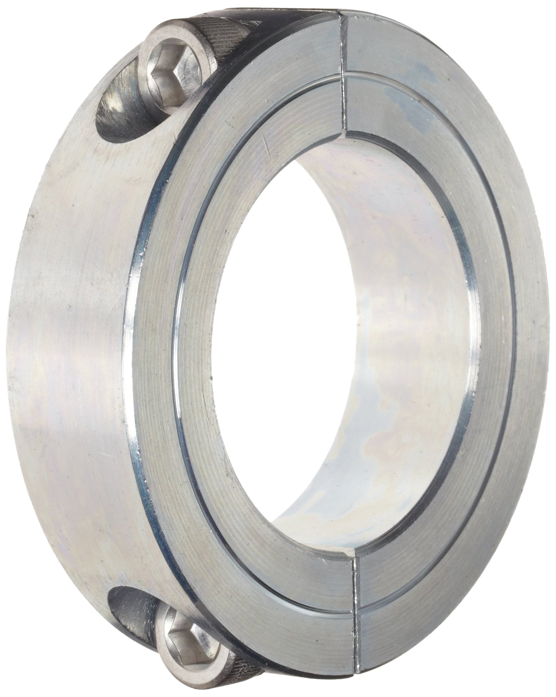 Climax Metals 2C-200-Z Two-Piece Clamping Collar, Zinc Plating, Steel, 2" Bore, 3" OD, 11/16" Width