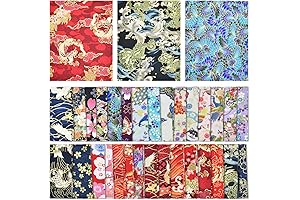 30Pcs 8x10 Inch Fat Quarter Japanese-Style Fabric Patterns for DIY Sewing