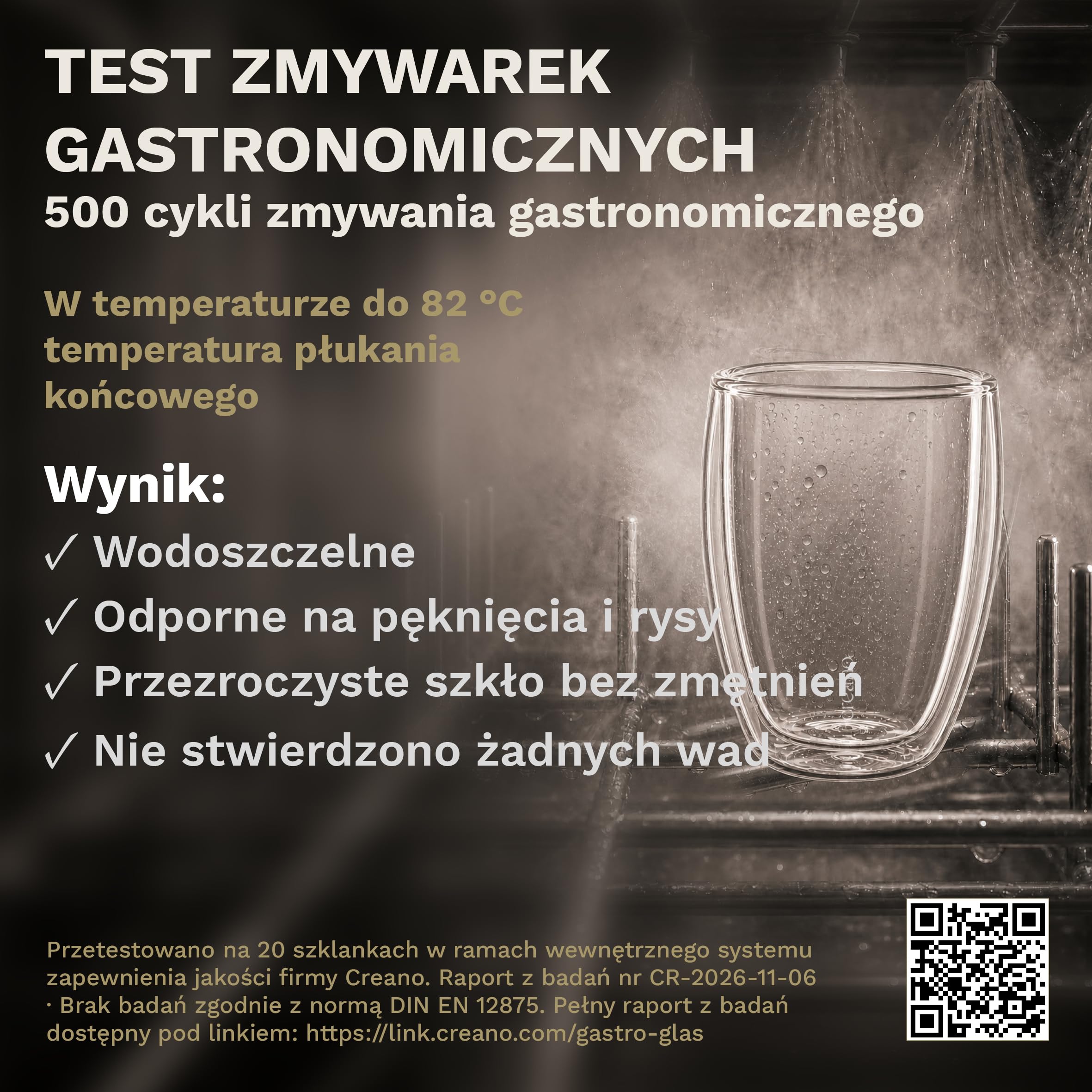 Creano PREMIUM Szklanki Dwuścienne 400 ml – Zestaw 6 szt. – ŚWIATOWA NOWOŚĆ | W 100% przystosowane do mycia w zmywarce dzięki uszczelnieniu GastroSeal – jakość dla gastronomii – szkło dwuścienne
