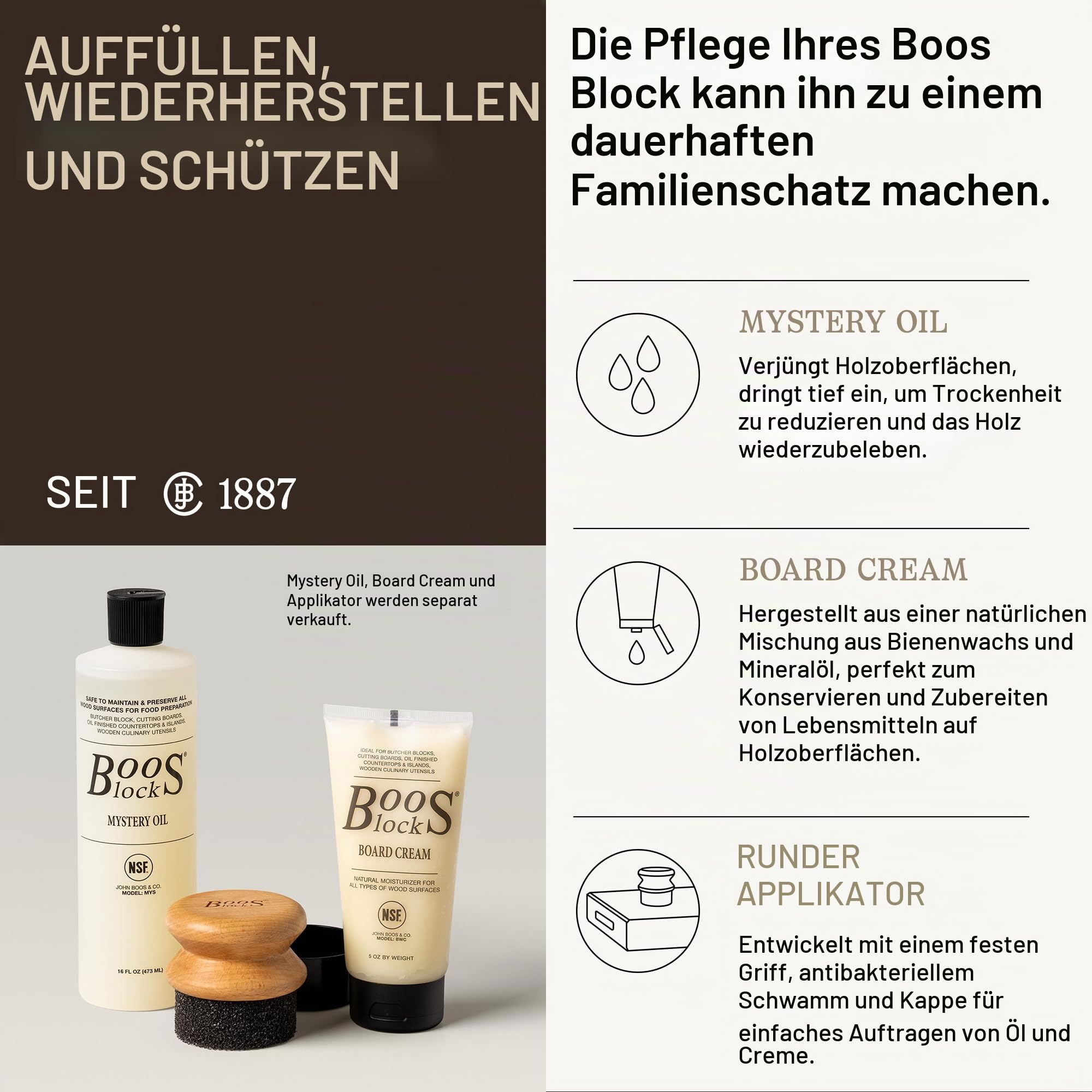 Boos Block BBQ Schneidebrett mit Edelstahlgriffen und Saftrille XXL – 61 x 46 x 6 cm – Schneidebrett Holz mit Griff – Ahornbrett groß – Hackbrett – Fleischbrett – Profi-Brett | 61 x 46 x 6 CM - Schneidebrett Holz Mit Griff - Nordamerikanisches Ahorn Schne