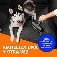 Vista 4 de ChomChom Roller Removedor de pelo de mascotas – Rodillo de pelusa reutilizable de tamaño original para gatos y perros en muebles, sofá, alfombra