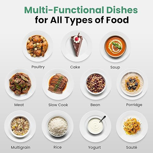 Miniatura 5 de InfiniPower Olla de Presion eléctrica 16 en 1, 19 presets multicocción instantánea, olla antiadherente para arroz, saltear, pasta, yogur, 8 cuartos