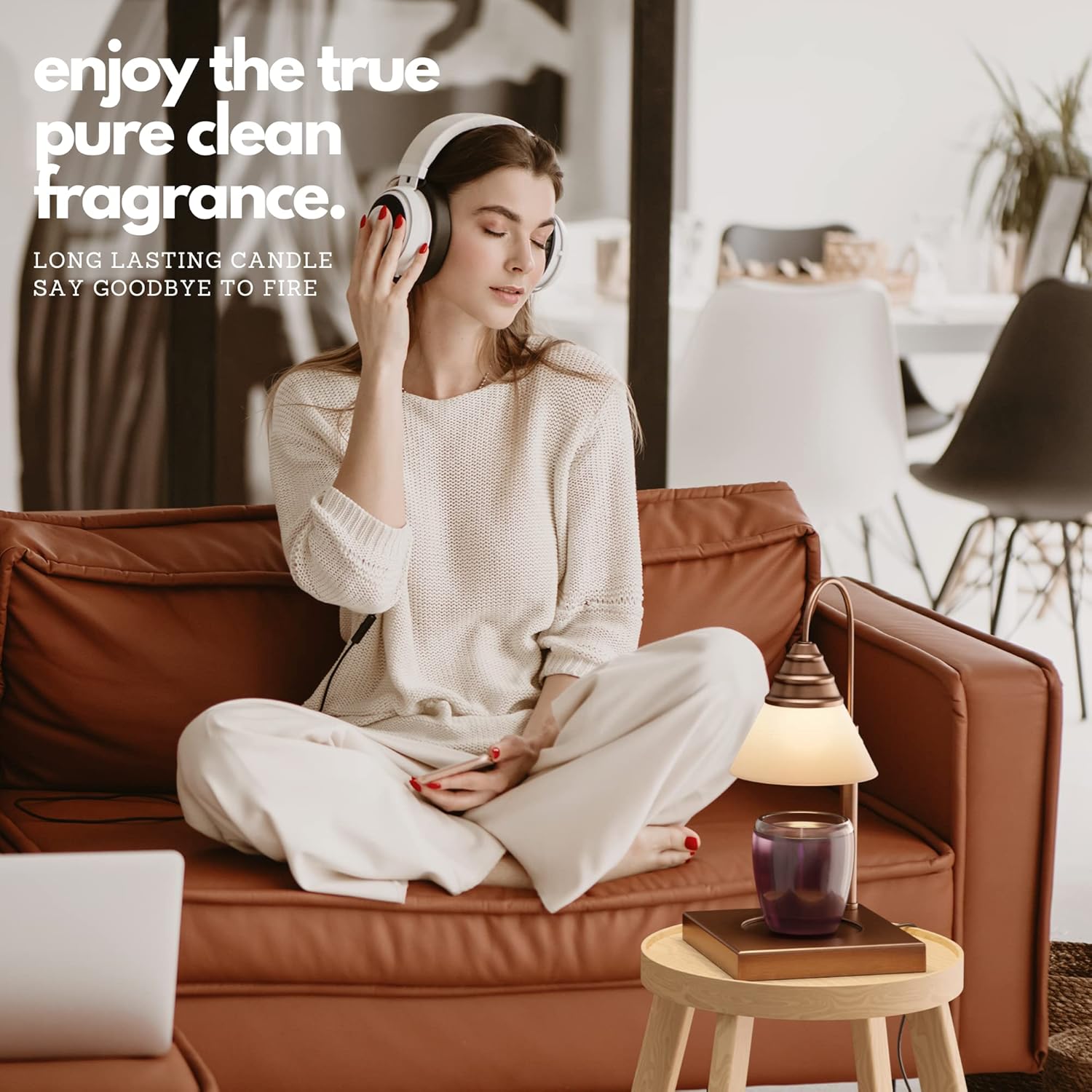 Hestia Magic Candle Warmer Lamp, Height Adjustable for Yankee Candle Jar & 3 Wick Large Jars, Soot-Free Scent Release - Dimmable Candle Lamp, Melter for Scented Candle, 110-120V (Rosegold, Dimmer) : Home & Kitchen